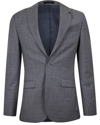 Ted Baker Indus Slim Fit Check Suit Jacket - Grey