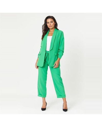 Be You You Ruched Blazer - Green