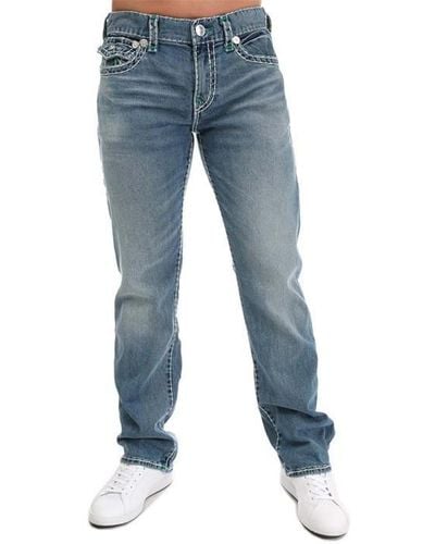 True Religion Ricky Dbl Raised Super T Flap Jeans - Blue