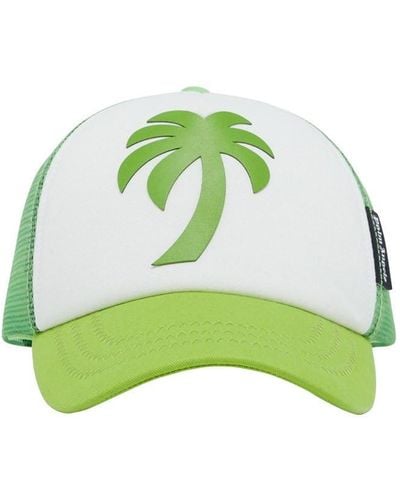Palm Angels Tree Trucker Cap - Green