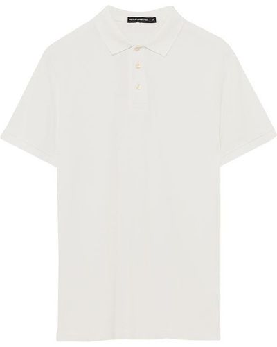 French Connection Popcorn Jersey Polo Shirt - White