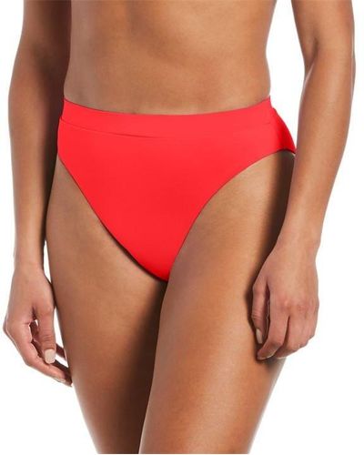 Nike High Waisted Bikini Bottom - Red