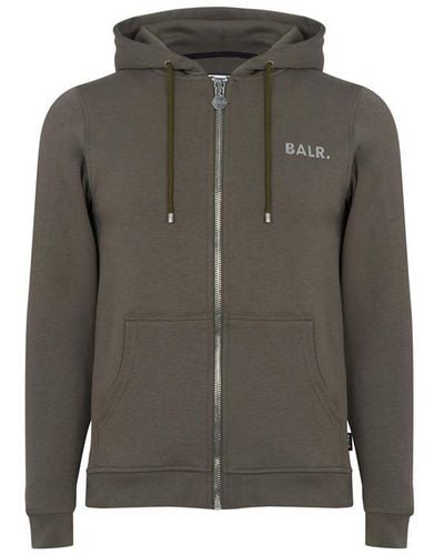 BALR Q Series Zip Hoodie - Grey