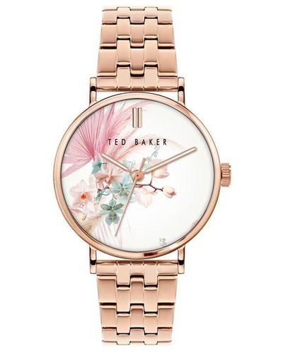 Ted Baker Stainless Steel Fashion Analogue Watch - Metallic