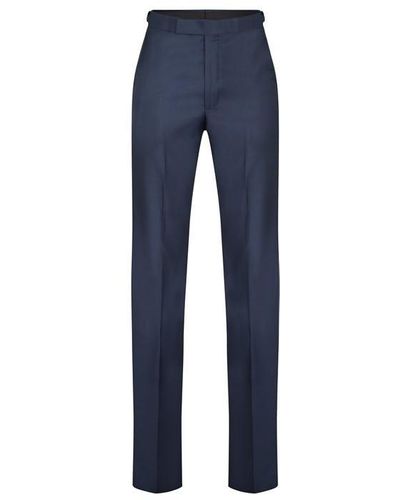 Richard James Sharkskin Straight Suit Trousers - Blue