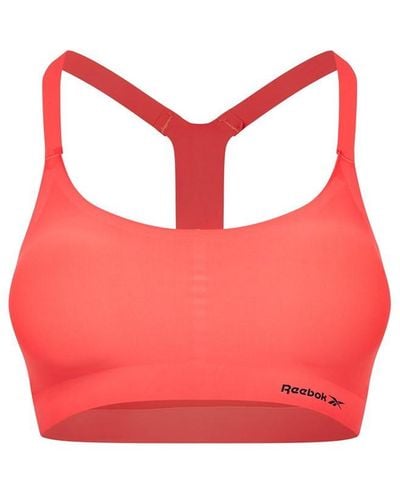Reebok Damen Sport-bustier Fitness-unterwäsche Mit Feuchtigkeitsableitung Und Herausnehmbaren Polstern Training Bra - Red