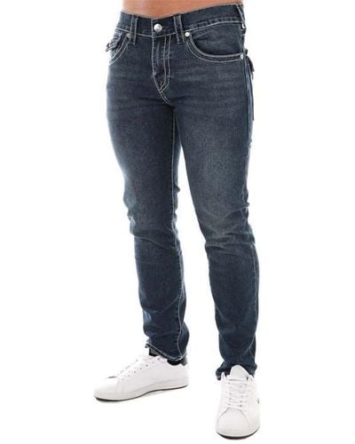 True Religion Rocco Big T Flap Skinny Jeans - Blue