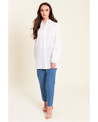 Be You Broderie Shirt - White