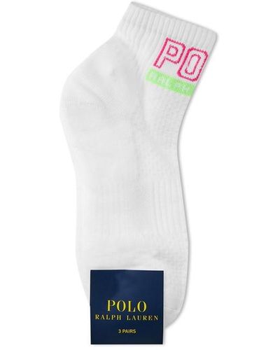 Ralph Lauren Polo Outline Ankle Ld33 - White