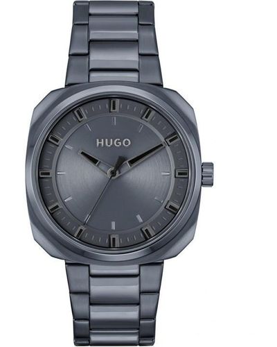 HUGO #shrill Blue Ip Watch - Grey
