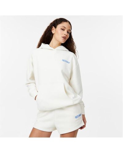Jack Wills Relaxed Fit Hoodie - White