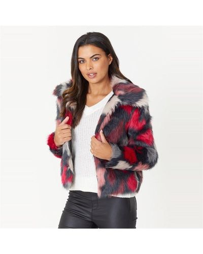 Be You Fur Jacket - Red