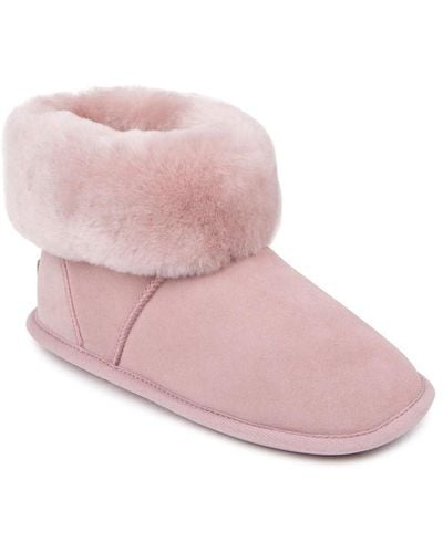 Just Sheepskin Albery Slipper Boot - Pink