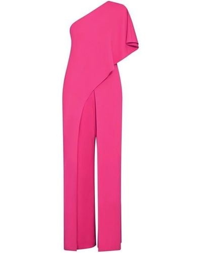 Adrianna Papell One Shoulder Jumpsuit - Pink