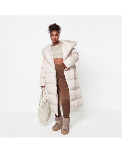 Missguided Recycled Collared Puffer Coat - Pink