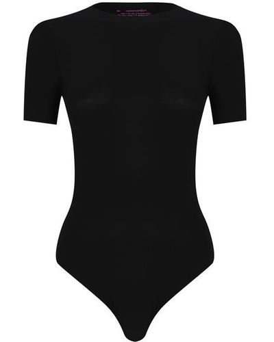 Commando Short Sleeve Bodysuit - Black