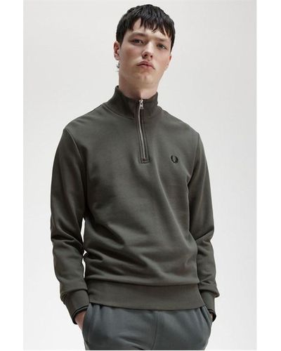 Fred Perry Fredperry Half Zip Top - Grey