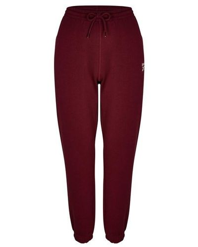 Reebok sweatpants on sale womens red