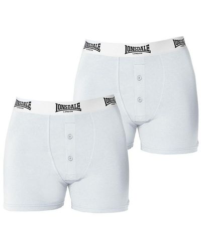 Lonsdale London 2 Pack Boxers - White