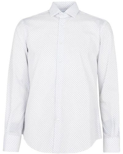 Richard James Patterned Ald Shirt - White