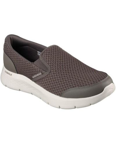 Skechers Flex Twin Gore Mesh Slip On With Ov Low-top Trainers - Grey