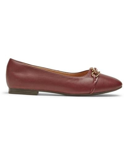 Rockport Zoie Chain Ballet Tawny Port - Red