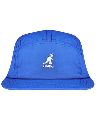 Kangol Embroidered Flat Peak Cap - Blue