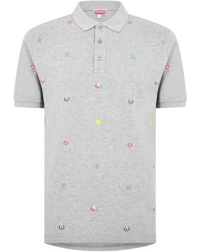 KENZO Pixel Polo Shirt - Grey