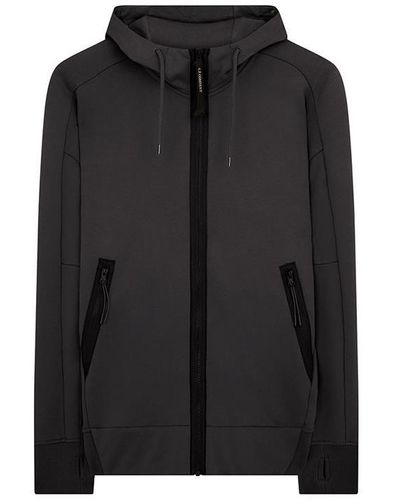 C.P. Company Goggle Zip Hooded Sweatshirt - Black