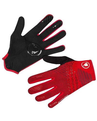 Endura Singletrack Liteknit Mtb Glove - Red