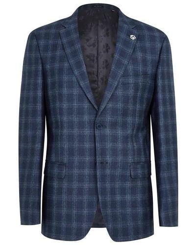 Ted Baker Checked Jacket - Blue