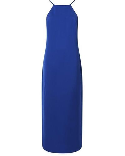 Calvin Klein Halter Neck Slip Dress - Blue