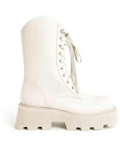 Charles and Keith Cnk Chunky Combat Ld31 - White