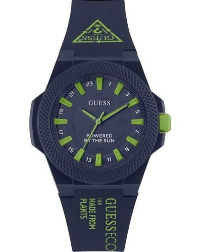 Guess Nylon Fashion Analogue Quartz Watch - Blue