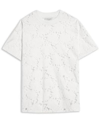 Ted Baker Maralo Floral Lace Relaxed T-shirt - White