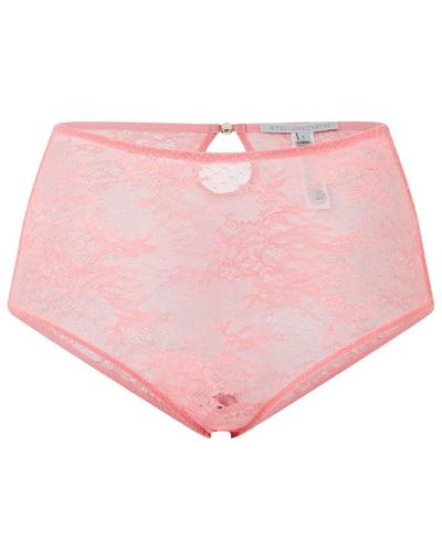 Stella McCartney Floral Lace High Waisted Briefs - Pink
