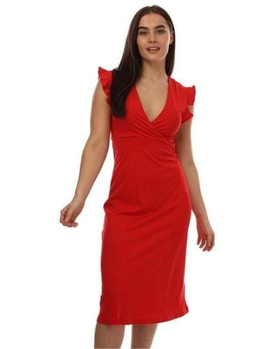 ONLY May Wrap Midi Dress - Red