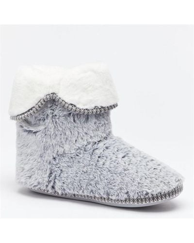 Be You Touch Faux Fur Slipper Boot Pink - Blue
