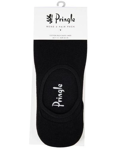 Pringle of Scotland 3 Pack Of Pop Socks - Black