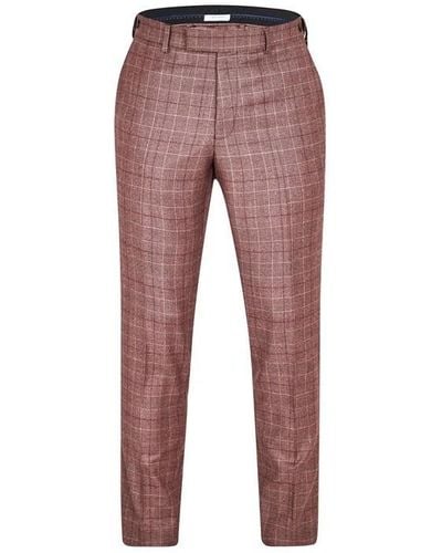 Richard James Wilder Suit Check Trousers - Red