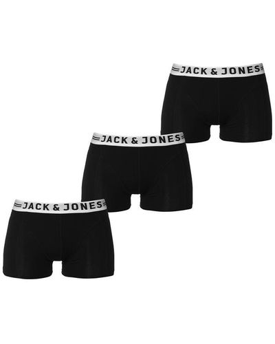 Jack & Jones Sense 3 Pack Trunks - Black