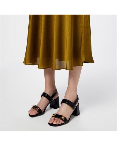 Mulberry Loafer Heel Sandals - Black