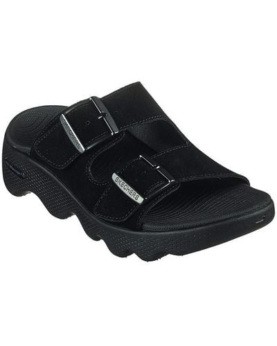 Skechers Go Walk Massage Fit Sandal Flat Sandals - Black