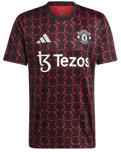 adidas Manchester United Pre Match Shirt 2024 2025 Adults - Red