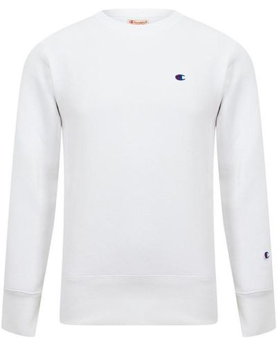 Champion Reverse Weave Logo Sweatshirt - White