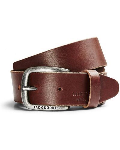 Jack & Jones Paul Leather Belt - Brown