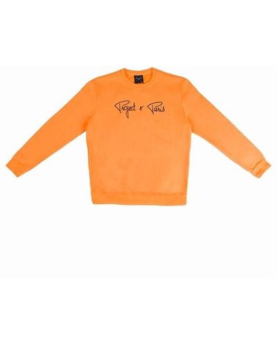 Project X Paris Embroidered Chest Logo Sweatshirt - Orange