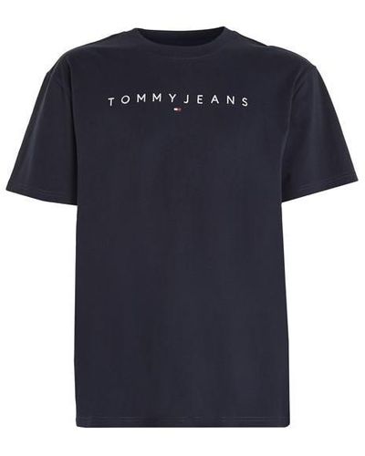 Tommy Hilfiger Tj Linear Logo Tee Sn43 - Blue