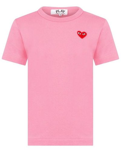 COMME DES GARÇONS PLAY Peeping Heart Appliqué T-shirt - Pink