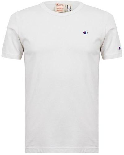 Champion Reverse Weave Small Logo T Shirt - White